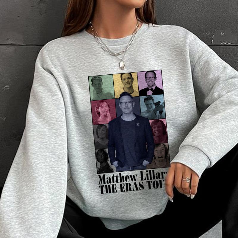 MATTHEW LILLARD Retro Graphic Tee, Ghost Face Stu Macher, Eras Tour , Scream Tee- Matthew Lillard Bootleg Tees Casual Fabric Menswear Top Fleece