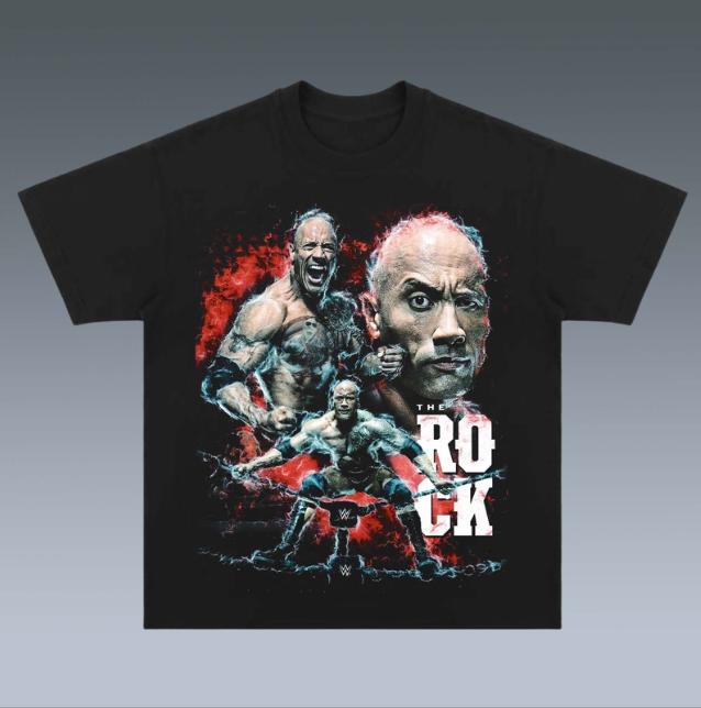 VINTAGE TEE THE ROCK-DWAYNE DOUGLAS JOHNSON, Prints Vintage T-Shirt, Wrestler Shirt, WWE Shirt, Graphic Tee, Unisex T-Shirt, Gift All Top Menswear