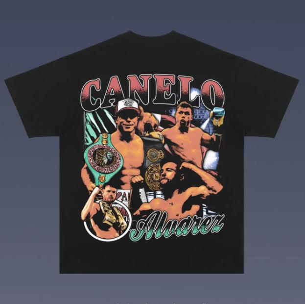 VINTAGE TEE CANELO ALVAREZ TEE, Double Sided Prints Vintage T-Shirt, Boxing Shirt, UFC Shirt, Graphic Tee, Unisex T-Shirt, Gift All Top Menswear