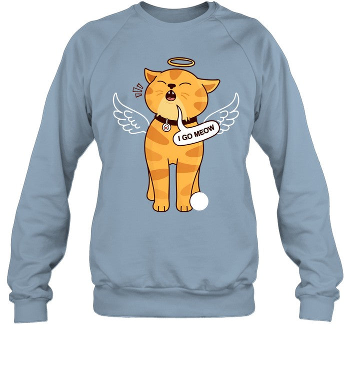 Limited The Kiffness I Go Meow Cat Halo Front Print Shirt