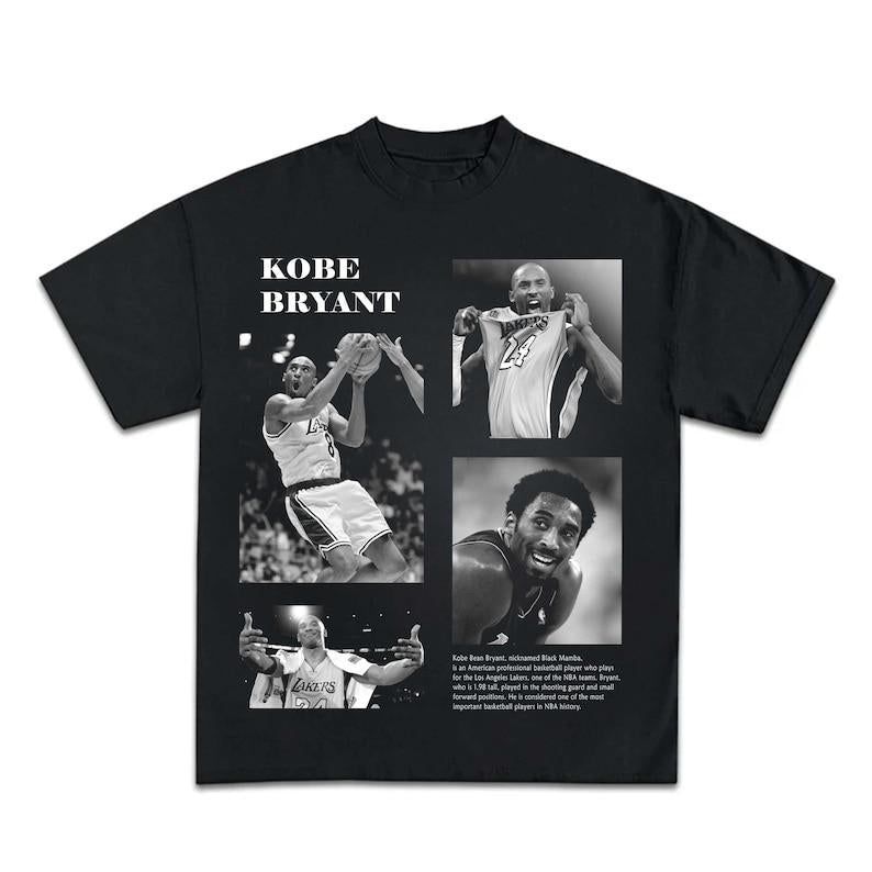 KOBE BRYANT T-SHIRT Rare The Answer Rap Tee Vintage Style Graphic Print