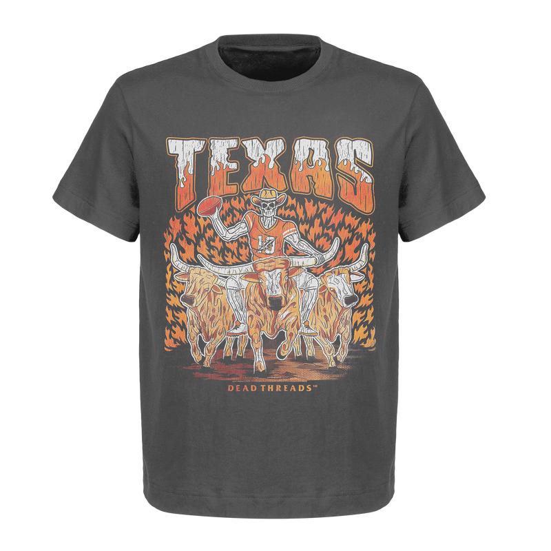 Texas Longhorns T-shirts Skeleton Football Shirts Men's and Women's Top