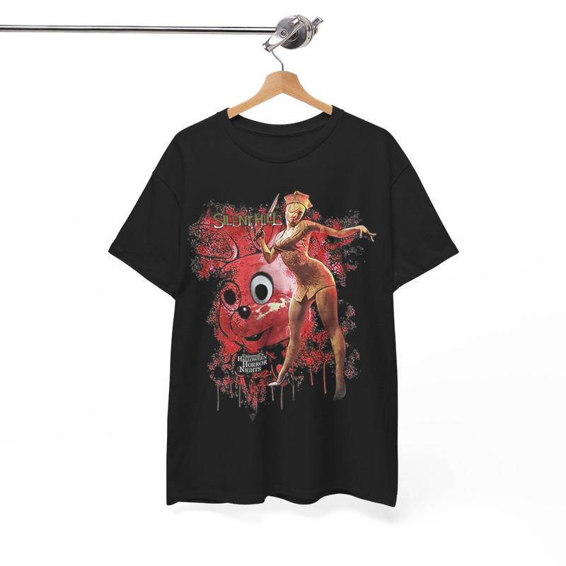 Silent Hill Universal Halloween H0rr0r Nights Video Game Cotton Crewneck Tshirt Menswear Streetwear
