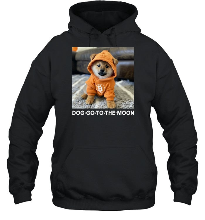 Dog Coin Go To The Moon Hooded Sweatshirt