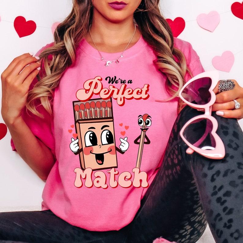 We are perfect match Valentine's Day tshirt, Cupid Wings Shirt - XoXo tee - iPrintasy Valentine tee - Comfort Color - Romance Graphic Tee