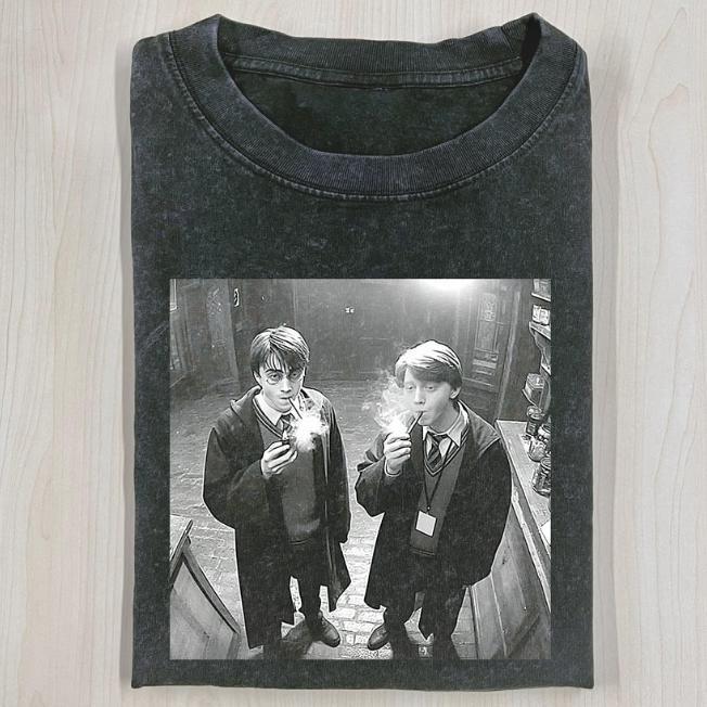 HARRY AND RON SMOKING SHIRT, HARRY POTTER Funny Tee, Movie Shirt, Halloween Shirt, Unisex T-Shirt, gift for him gift for her