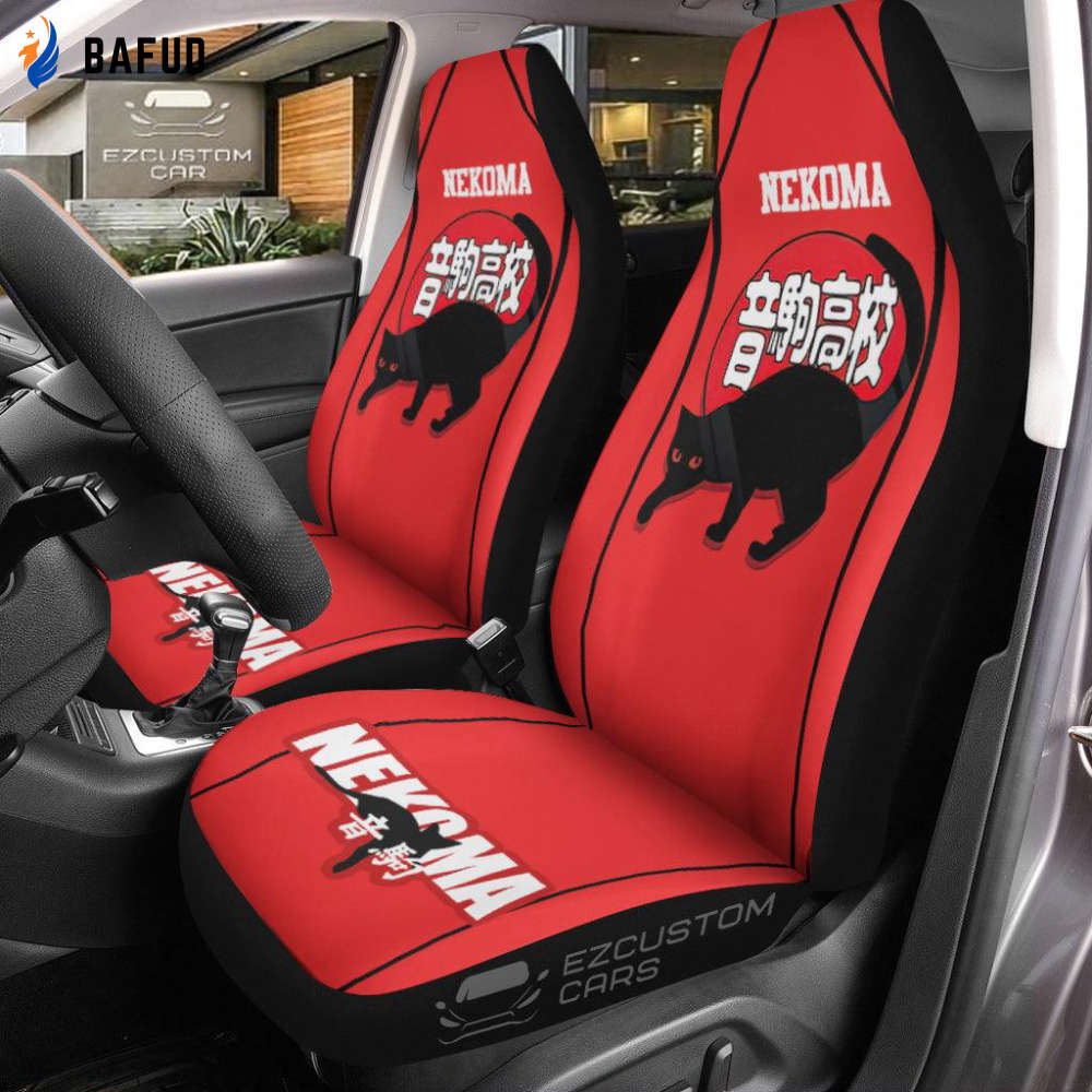 Haikyuu Anime Car Seat Covers For Fan Gifts Nekoma - Bafud