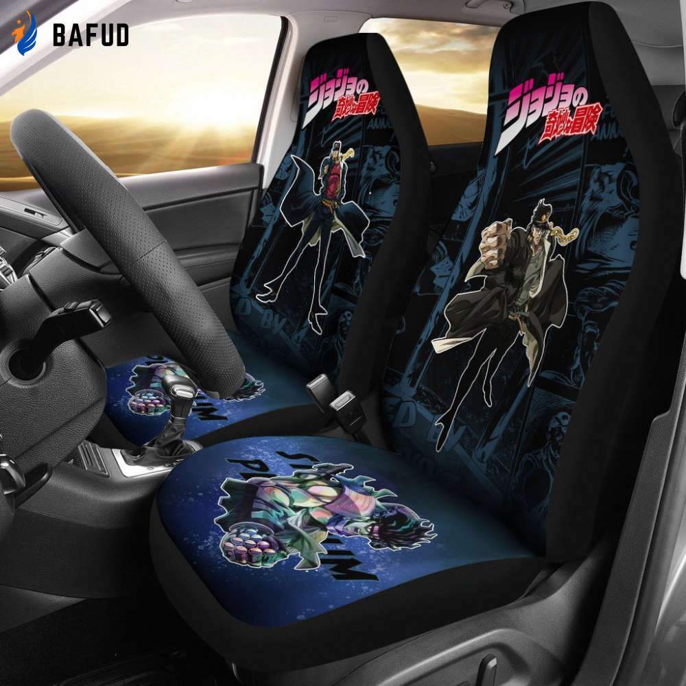 JoJo's Bizarre Adventure Jotaro Kujo Car Seat Covers For Fan Gifts - Bafud
