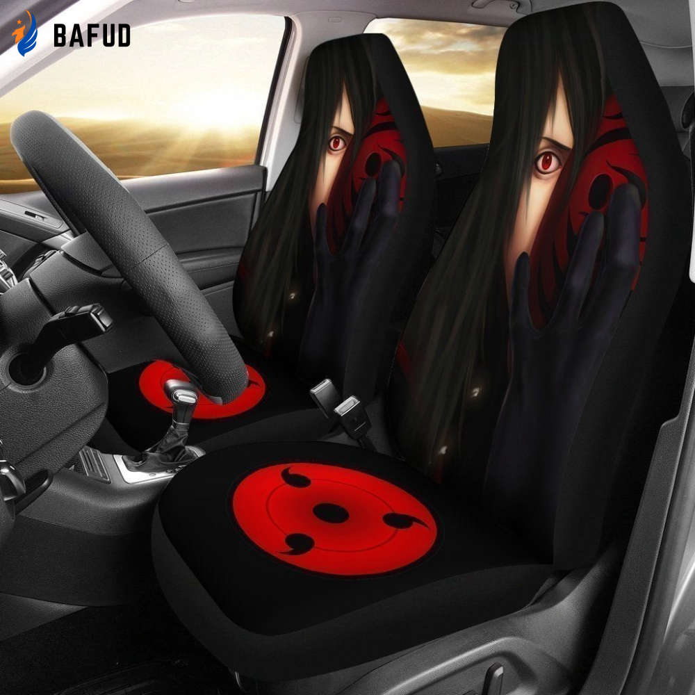 Madara Sharingan Eyes NRT Anime Car Seat Covers For Fan Gifts NH06 - Bafud