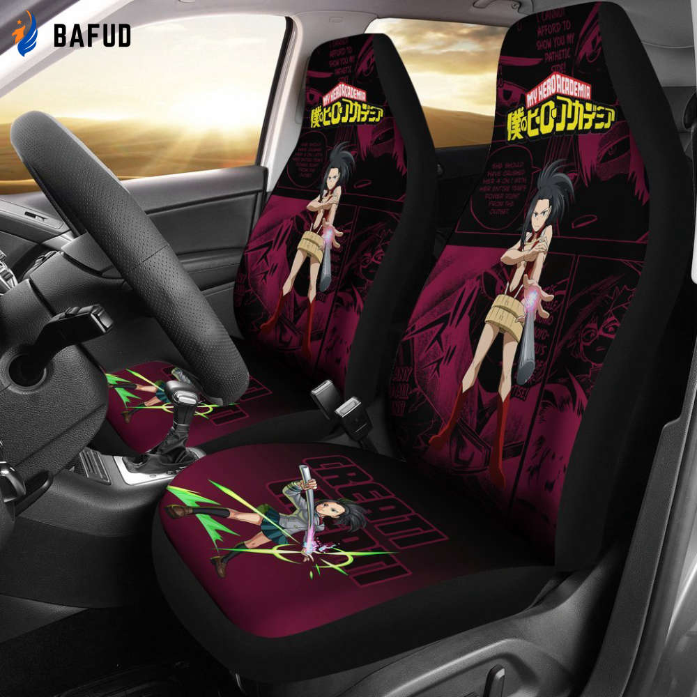 Momo Yaoyorozu My Hero Academia Car Seat Covers For Fan Gifts Anime Mixed Manga - Bafud