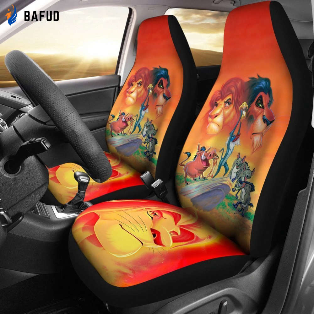 Mufasa Vs Scar The Lion King Car Seat Covers for Fan Gifts G95 - Bafud