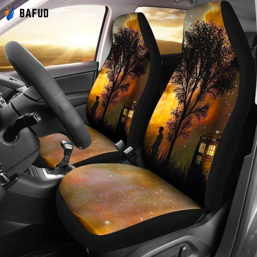 On Field Tardis Doctor Who Car Seat Covers For Fan Gifts - Bafud