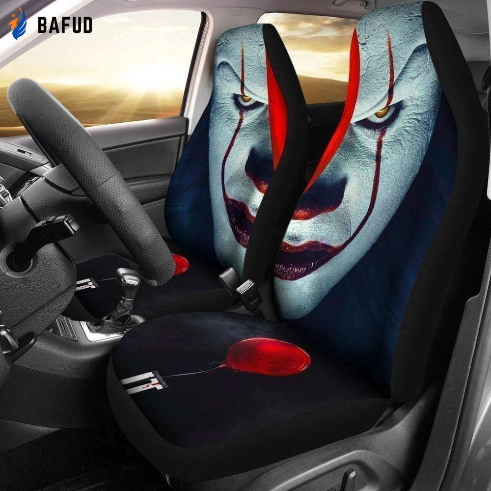 Pennywise Face IT Car Seat Covers For Fan Gifts Horror NH09 - Bafud