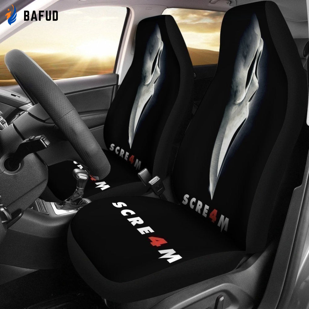 Scre4M Car Seat Covers For Fan Gifts Custom Scream Car Decoration Accessories - Bafud