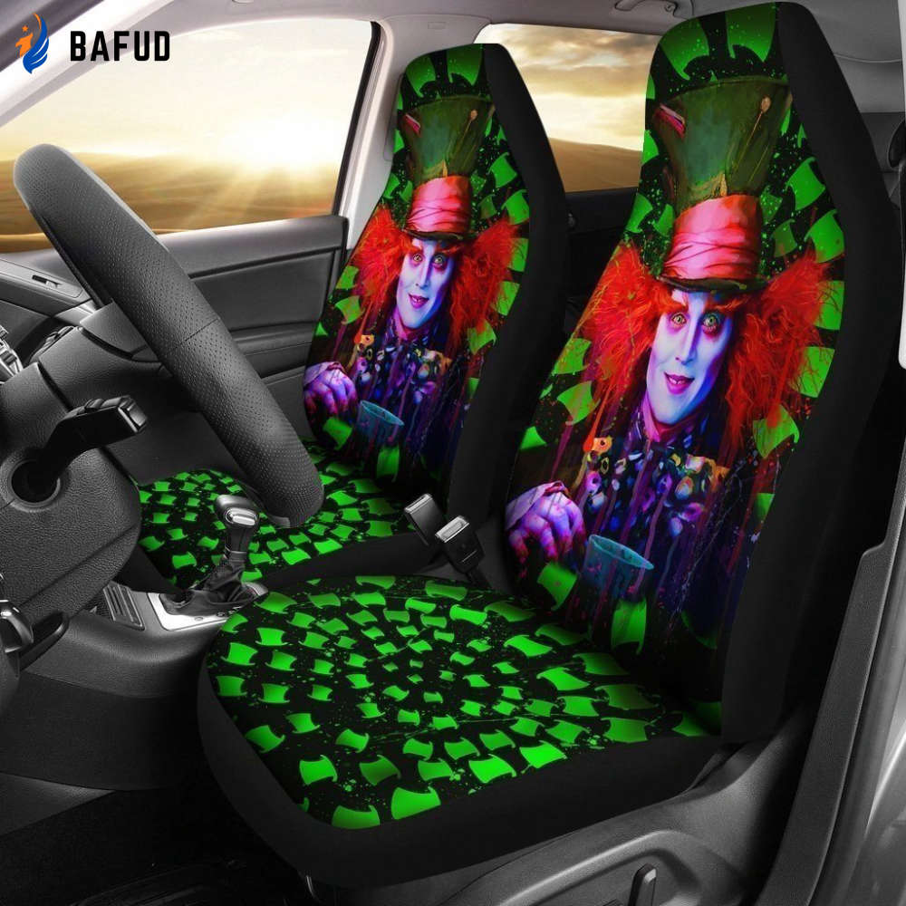 The Hatter Alice In Wonderland Car Seat Covers For Fan Gifts - Bafud