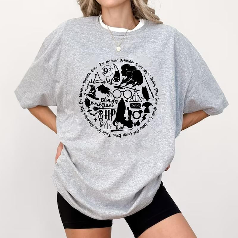 HP Characters And Quotes Sweatshirt Hoodie Shirt Cotton Fit