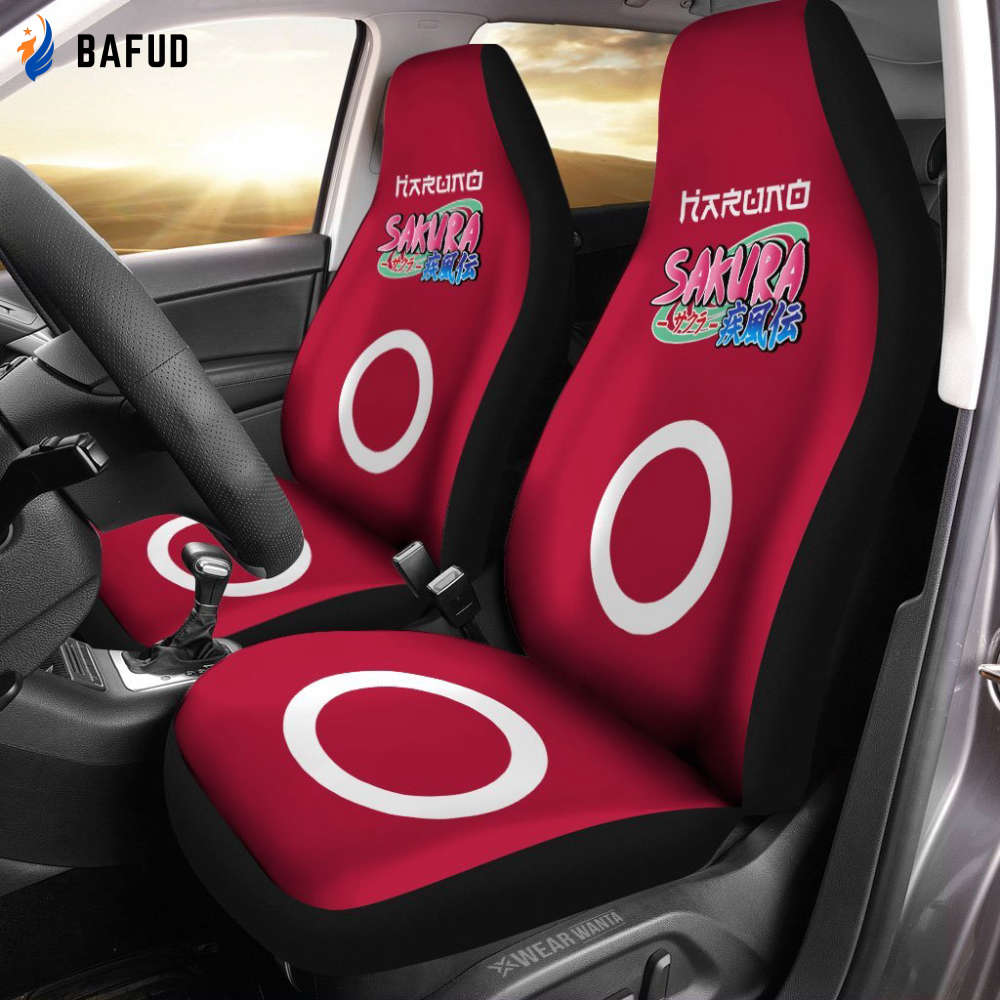 Uniform Child Kid Sakura Car Seat Covers For Fan Gifts Custom NRT Anime Car Accessories Anime Gifts - Bafud