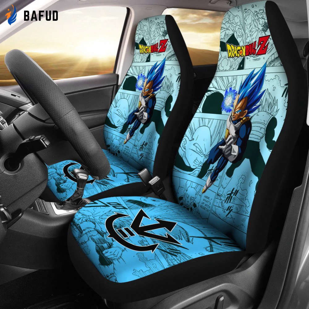 Vegeta Blue Dragon Ball Z Car Seat Covers For Fan Gifts Manga Mixed Anime Strong - Bafud