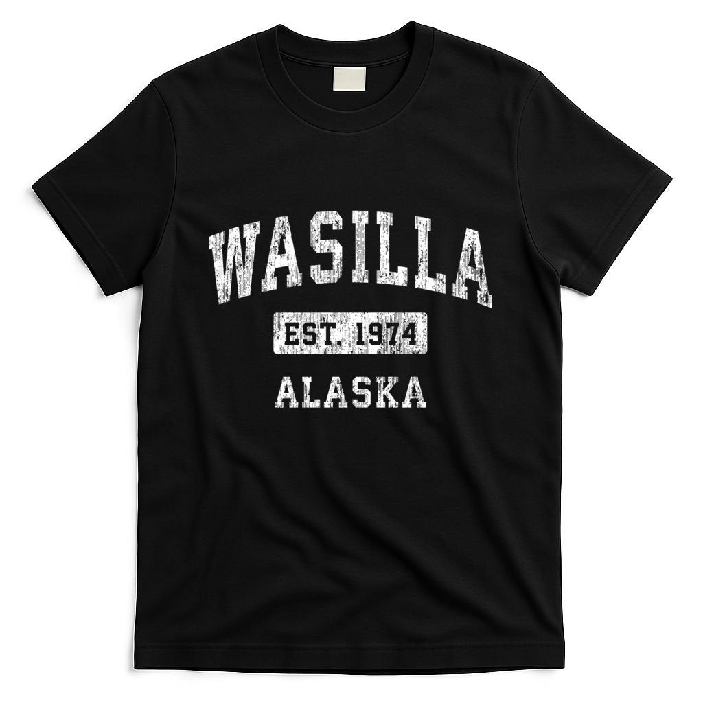 Wasilla Alaska Ak Vintage Established Sports T-Shirt