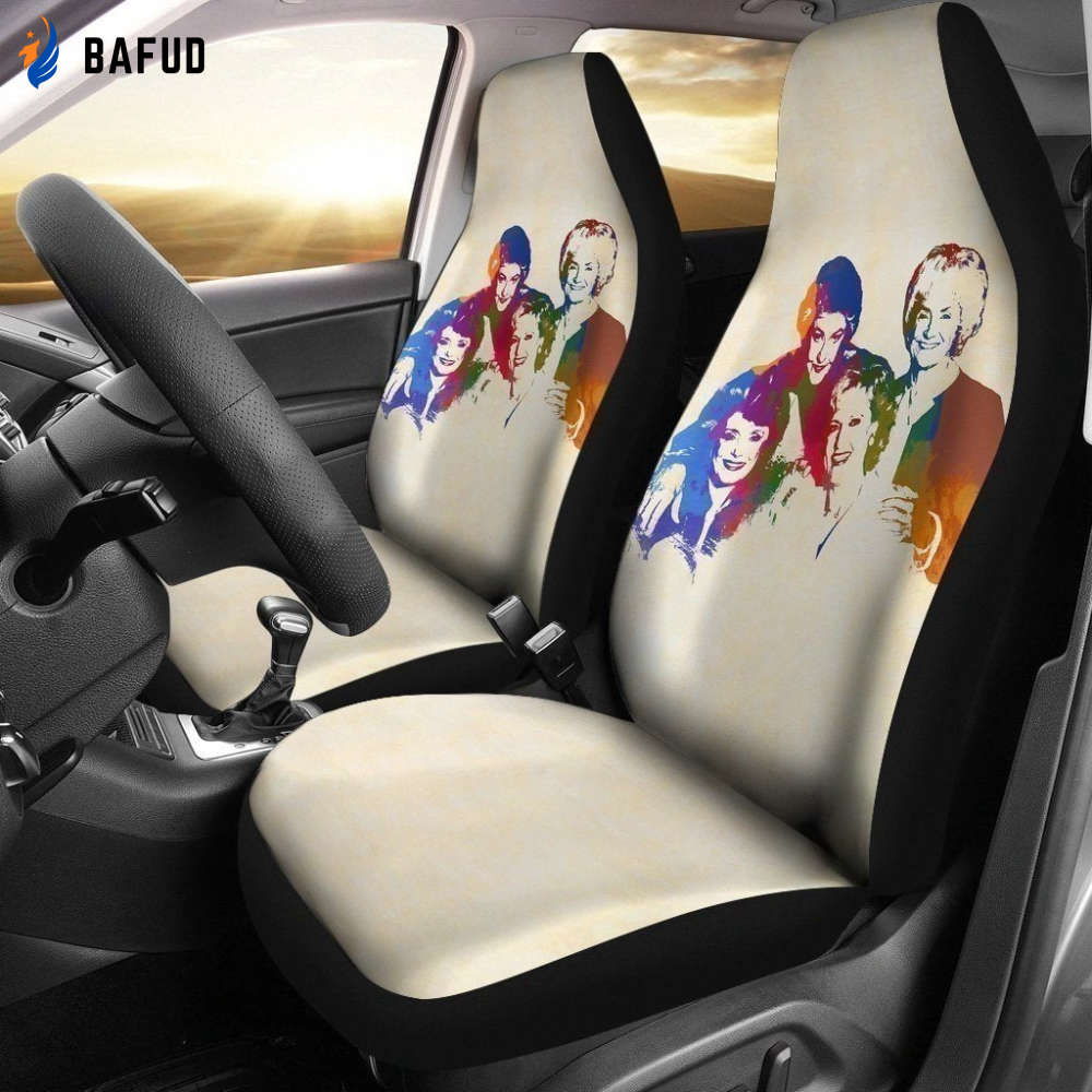 Watercolor The Golden Girls Car Seat Covers For Fan Gifts Custom Idea - Bafud