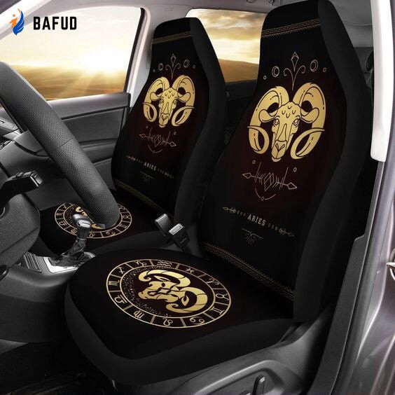 Zodiac Aries Print Car Seat Covers For Fan Gifts - VA1 - Bafud
