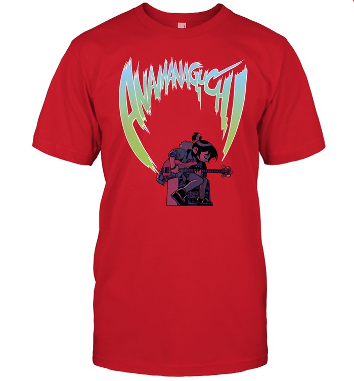 Bryan Lee O'malley Anamanaguchi Scott Pilgrim Vs The World Red Tee
