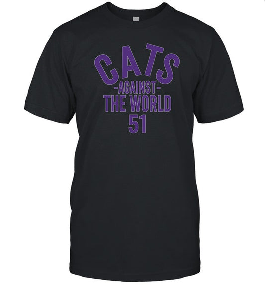 Limited Northwestern Coaches Staff Wear Cats Against The World 51 Shirt