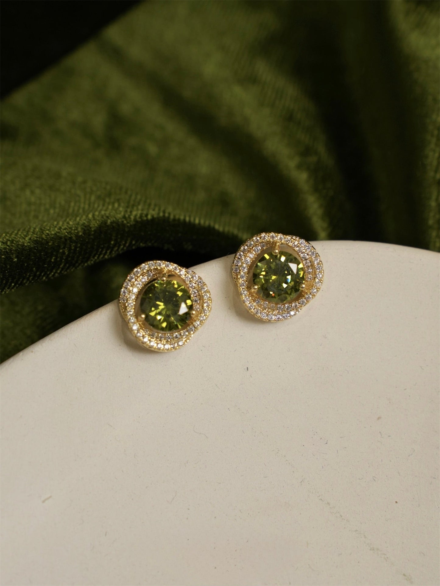 Ivana Peridot Stud Earrings