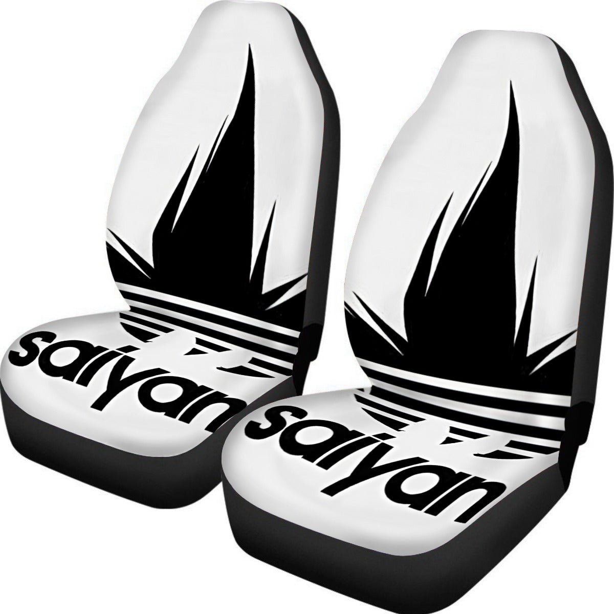 Dragon Ball Z Black Saiyan Adidas Parody Print Gray Car Seat Cover