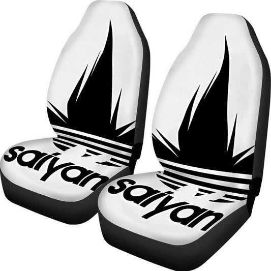 Dragon Ball Z Black Saiyan Adidas Parody Print Gray Car Seat Cover