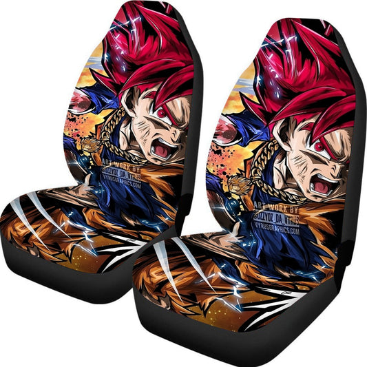 Goku Super Saiyan God Car Seat Cover