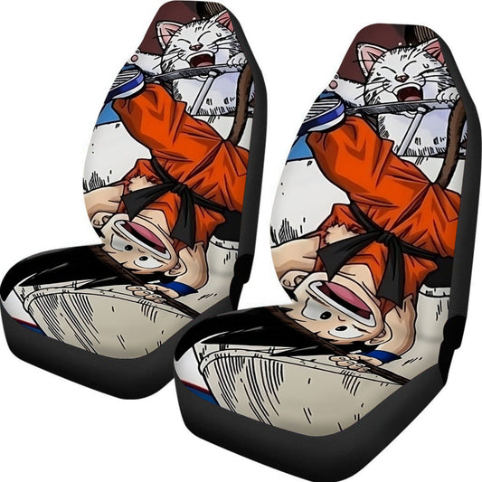 The Naughty Kid Goku and Korin Wise Cat Dragonball Car Seat Cover