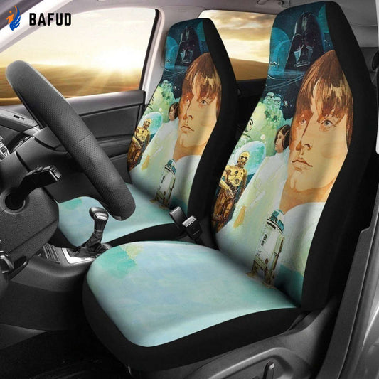 1977 Luke Skywalker Car Seat Covers For Fan Gifts LT03 - Bafud
