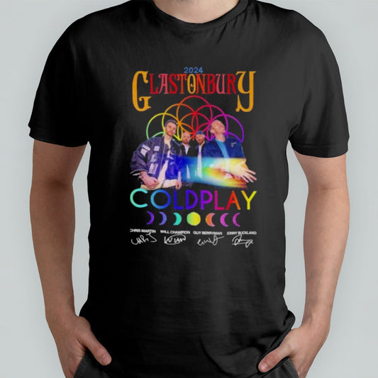 2024 Glastonbury Coldplay Signatures Shirt