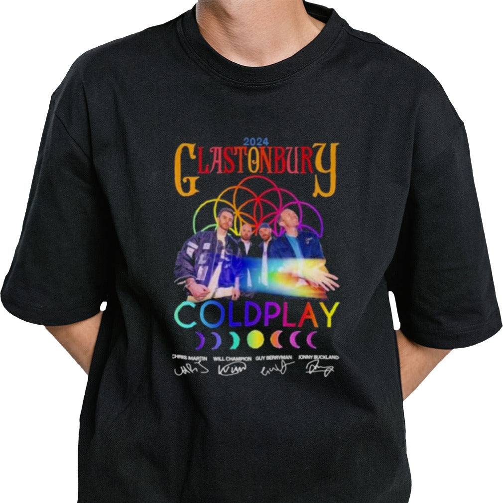 2024 Glastonbury Coldplay Signatures Shirt