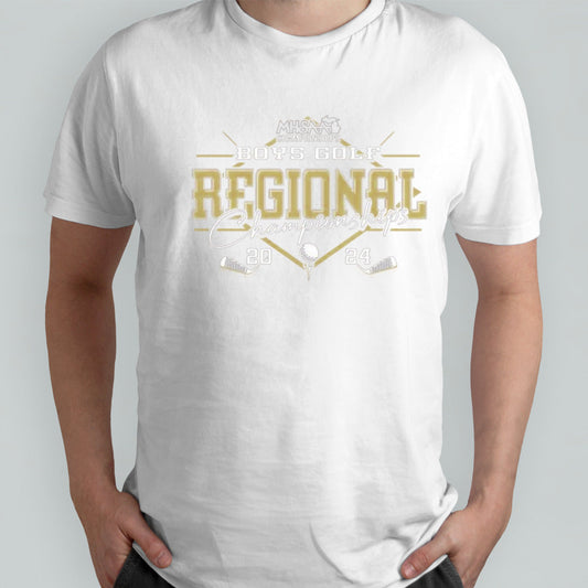 2024 MHSAA Championships Boys Golf Regional Championships Logo T-shirt