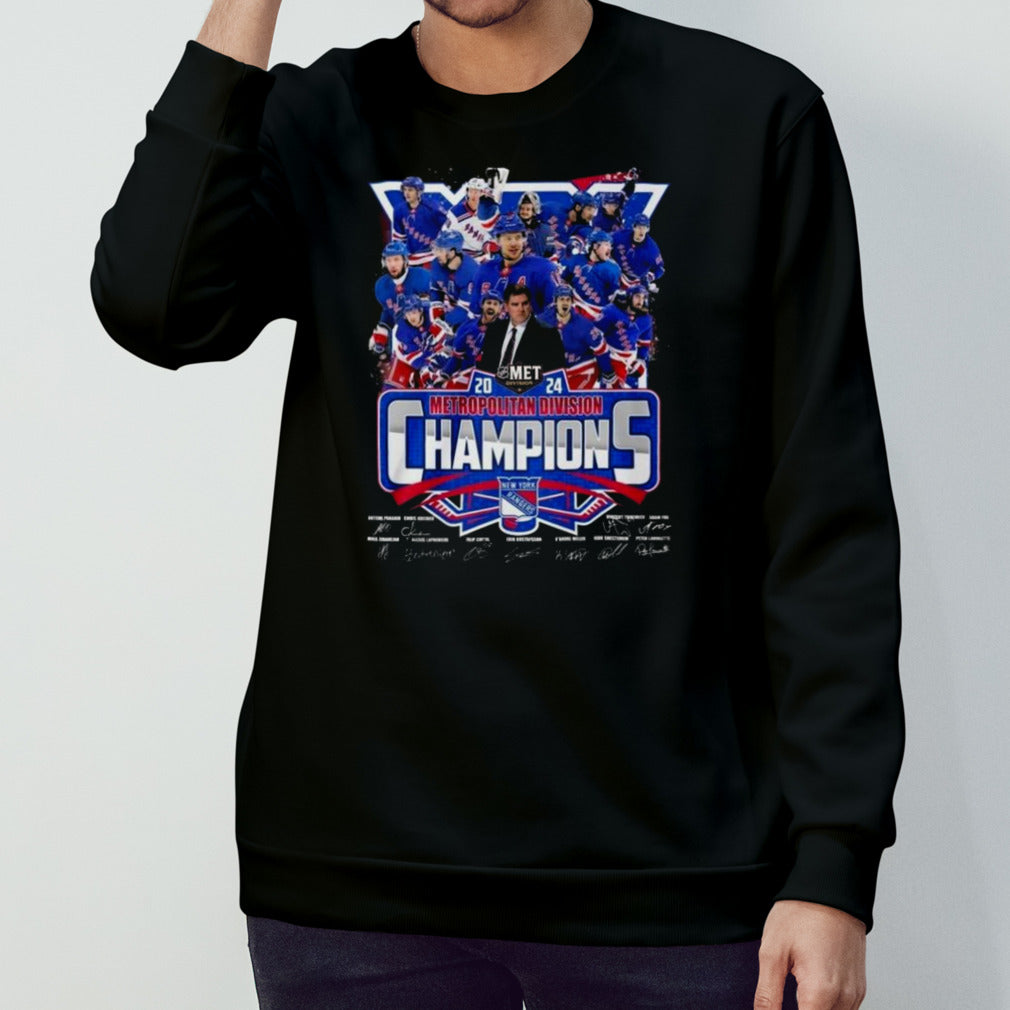 2024 Metropolitan Division Champions Vancouver Canucks Signatures Shirts