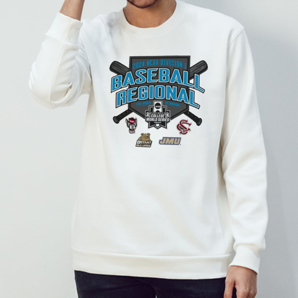 2024 NCAA Division 1 Baseball Regional NC State JMU Bryant Bulldogs South Carolina shirt