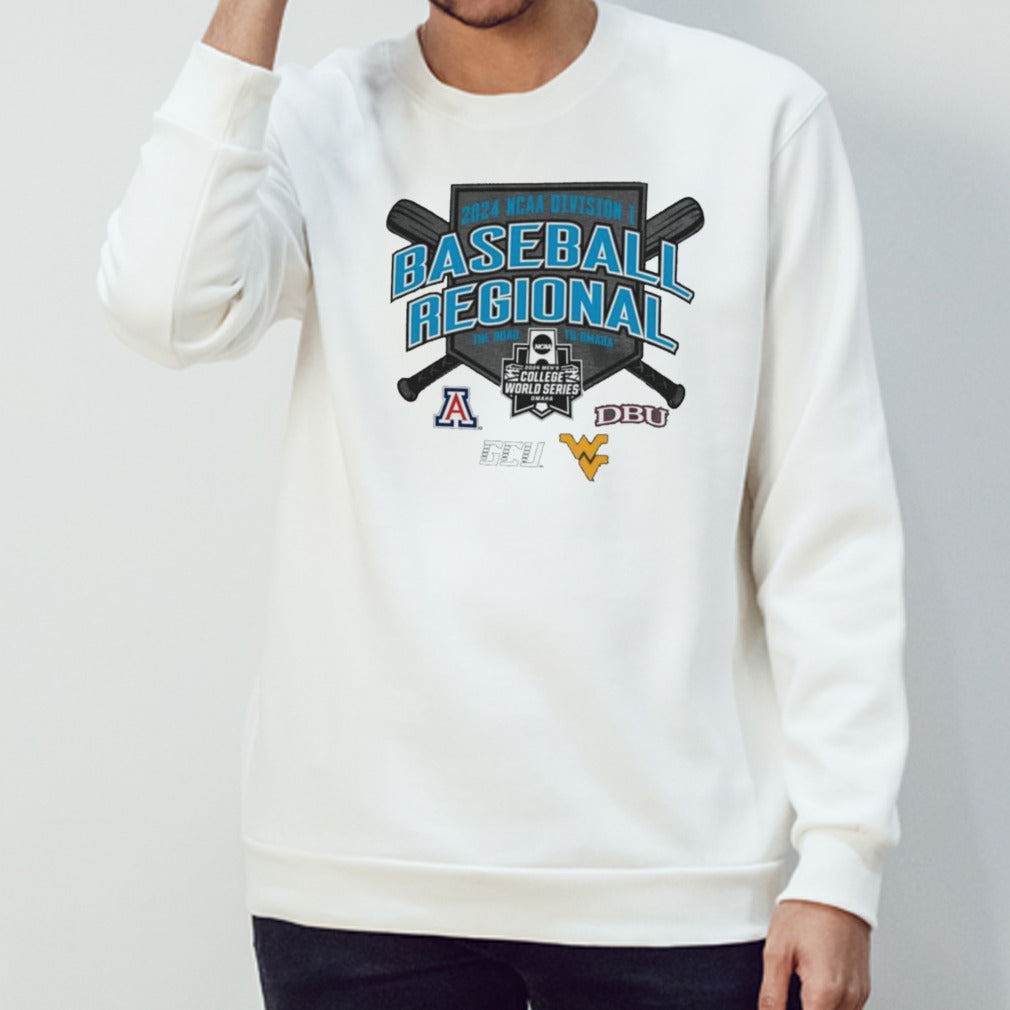 2024 NCAA Division I Baseball Regional Arizona DBU GCU West Virginia Shirt