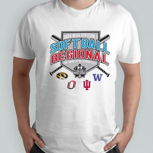 2024 NCAA Division I Softball Regional Tigers Mavericks Hoosiers Huskies Shirt