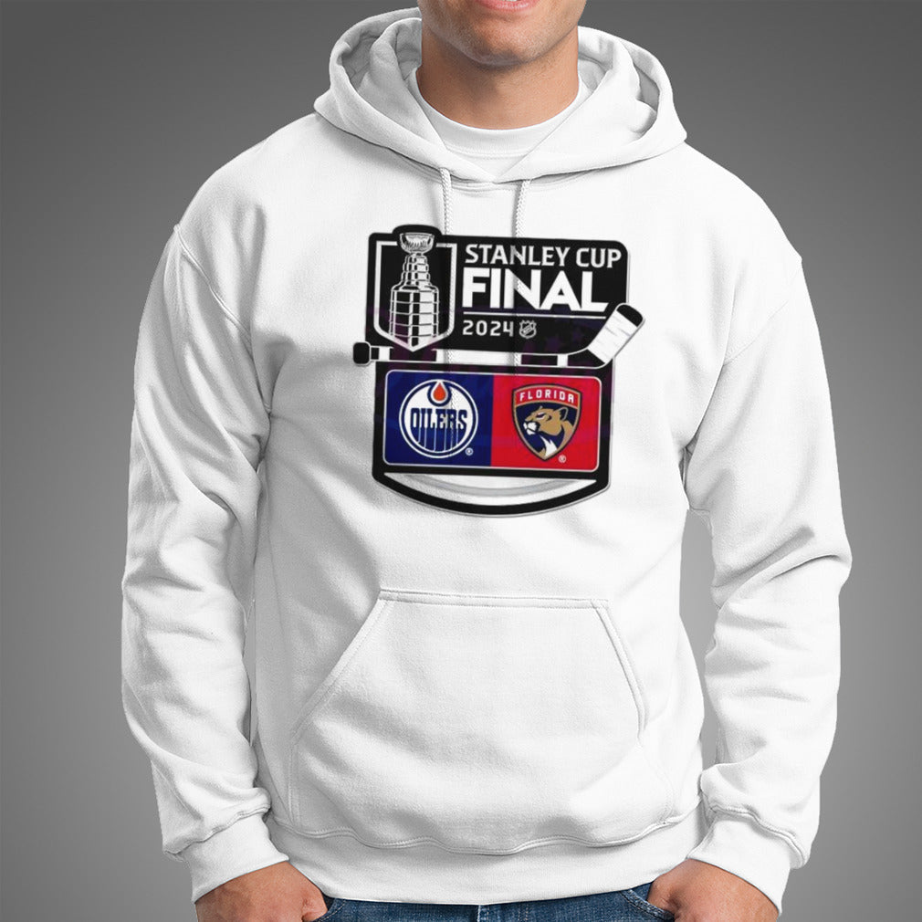2024 NHL Stanley Cup Oilers vs Panthers Logo Retro Shirt