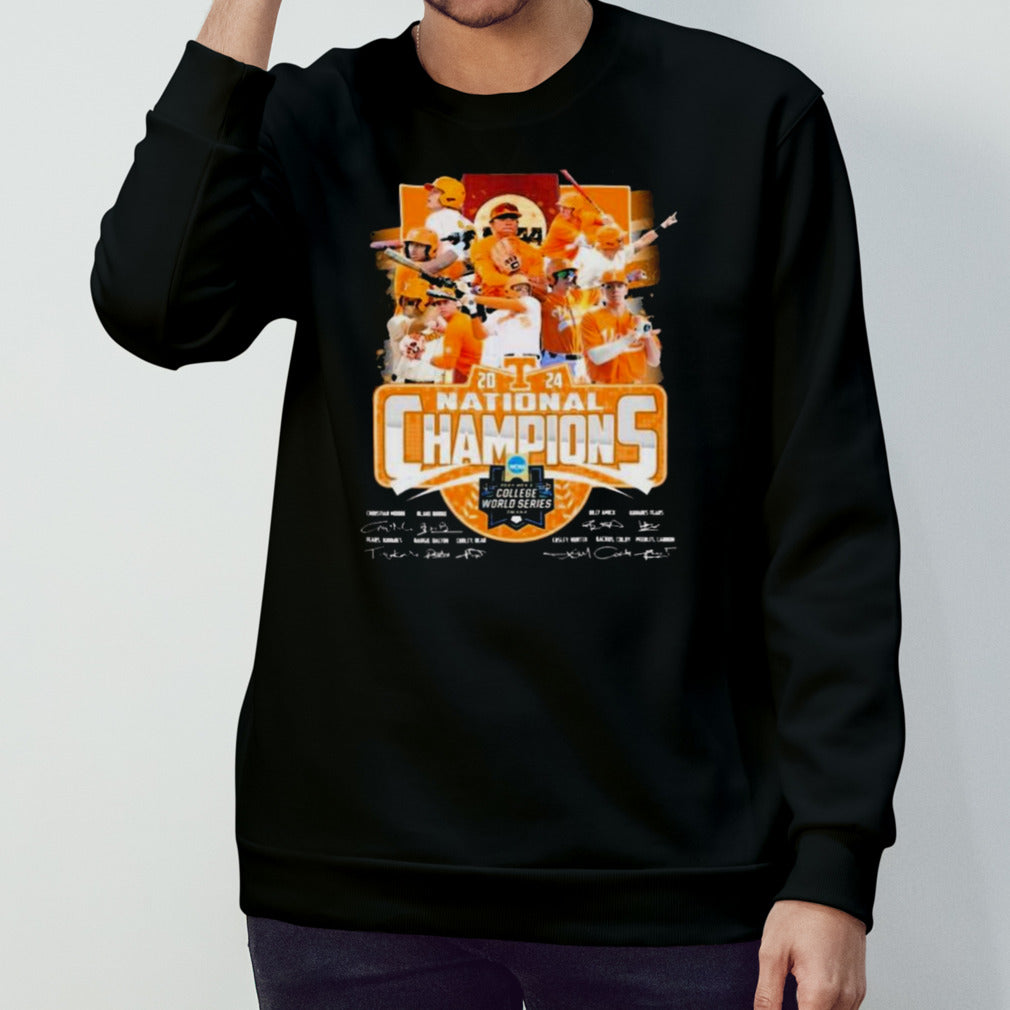 2024 National Champions College World Series Tennessee Volunteers Signatures shirt