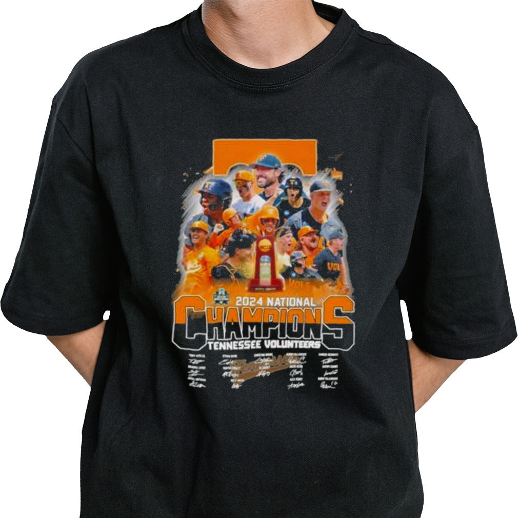 2024 National Champions Tennessee Volunteers Baseball Team Signatures shirt