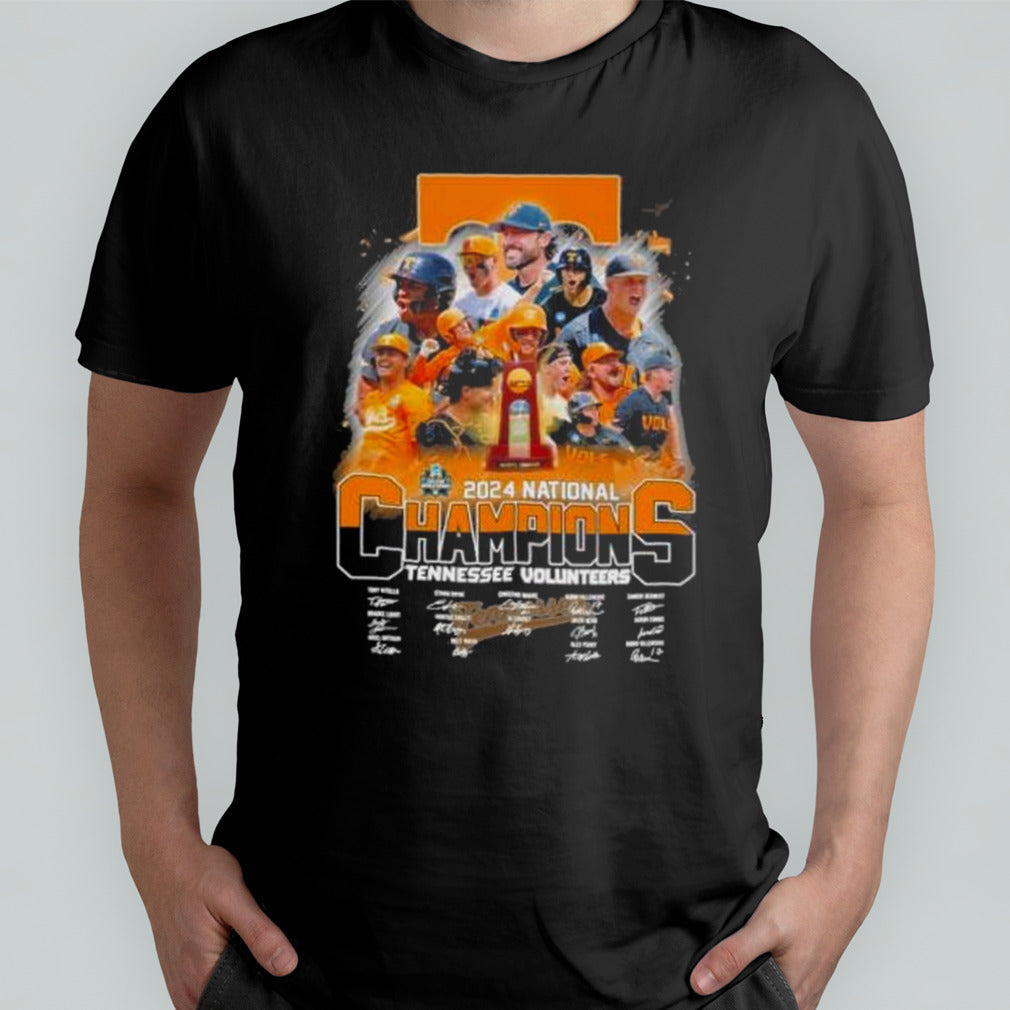 2024 National Champions Tennessee Volunteers Baseball Team Signatures shirt