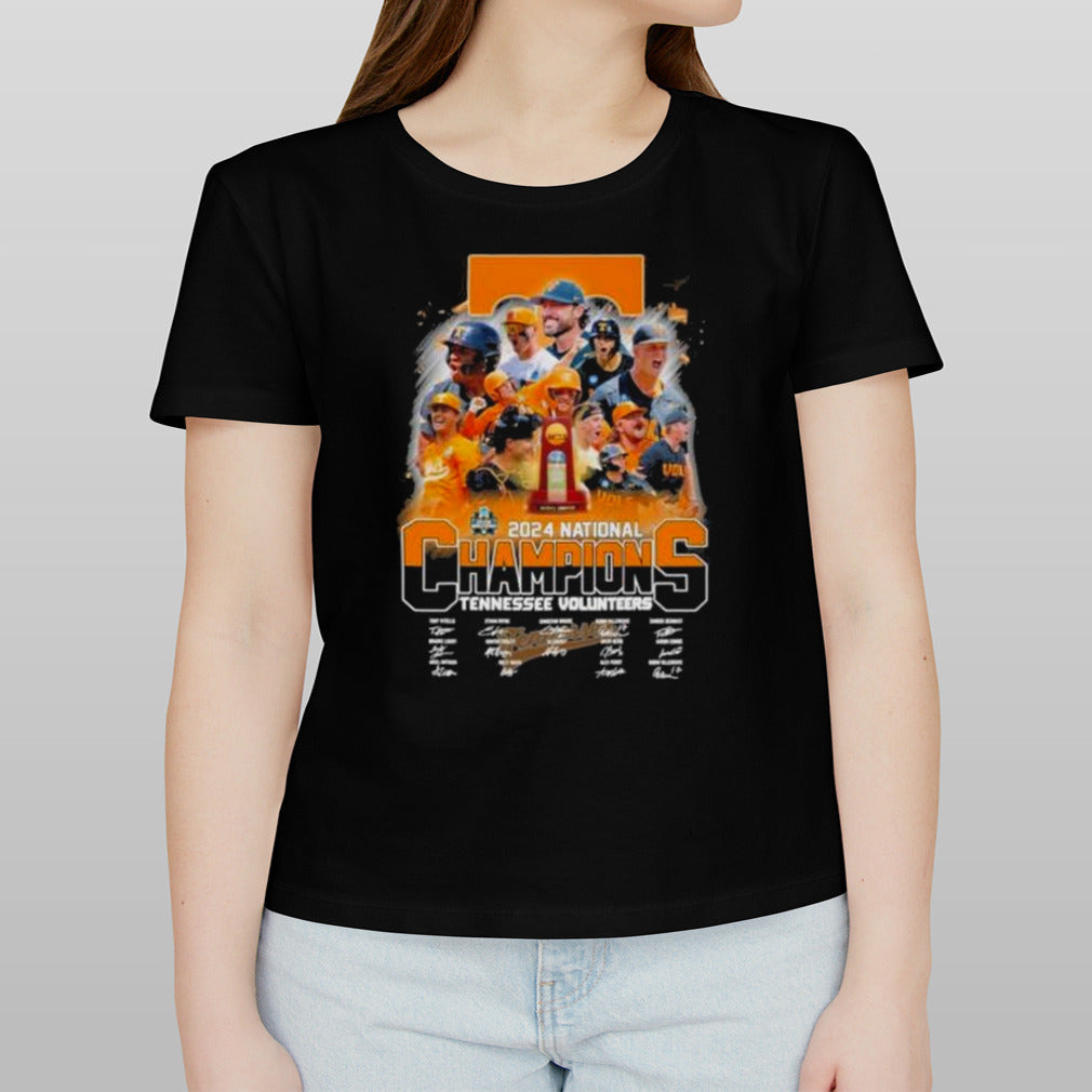 2024 National Champions Tennessee Volunteers Baseball Team Signatures shirt
