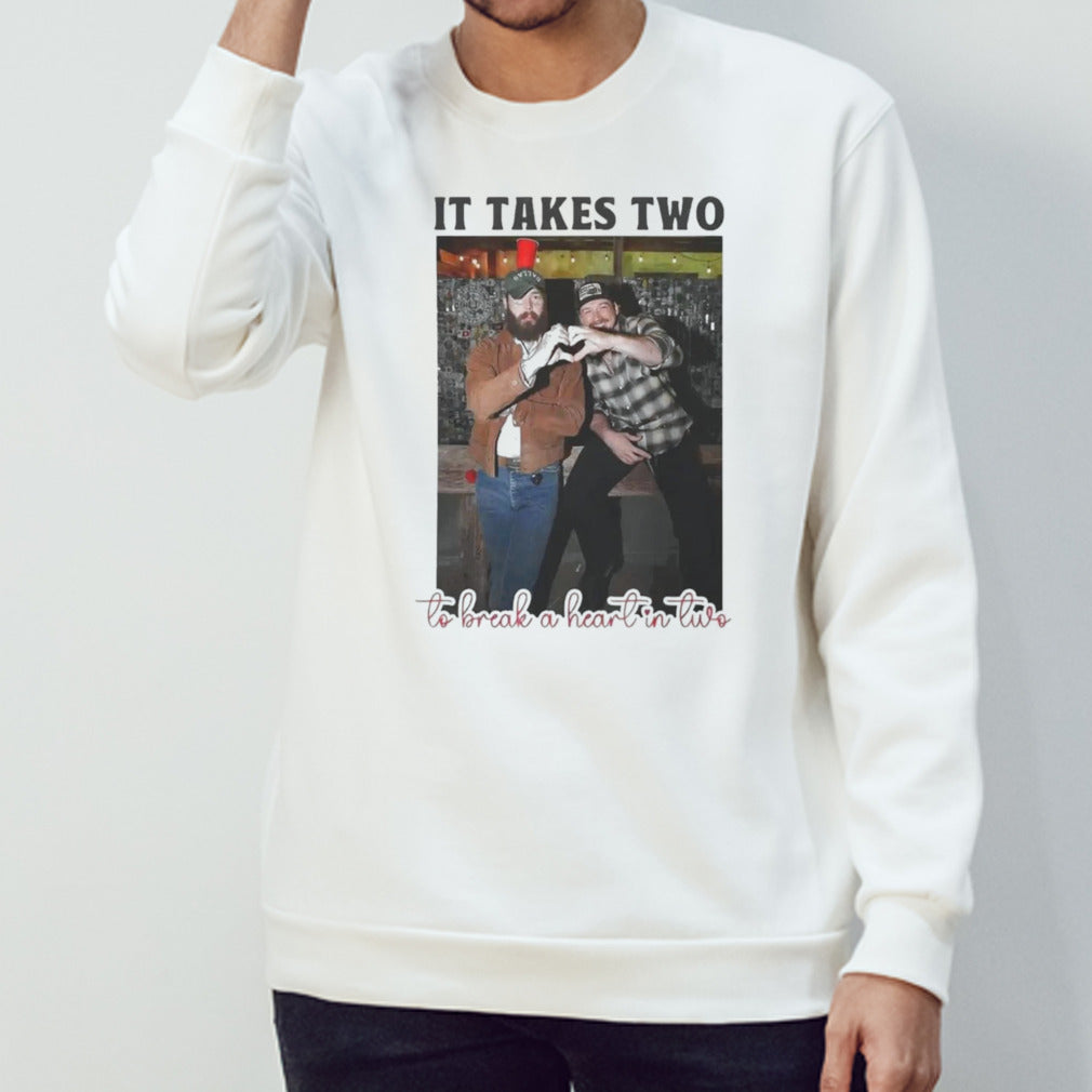 2024 Post Malone Morgan Wallen It Takes Two To Break A Heart In Two shirt