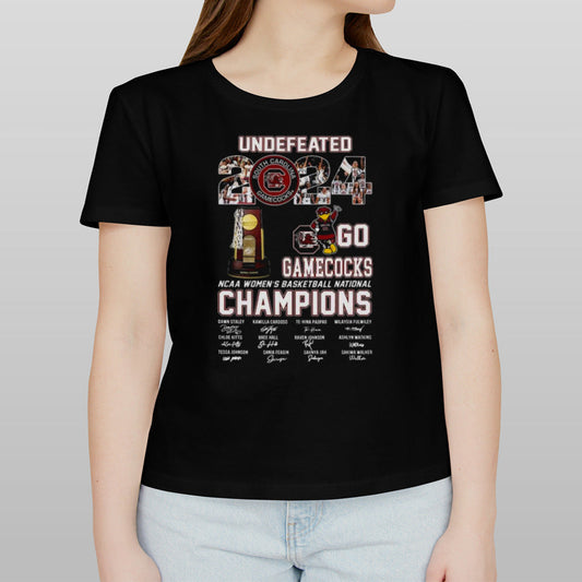 2024 Undefeated Perfect Season Gamecocks Ncaa Womensâ€™s Basketball National Champions T-shirts