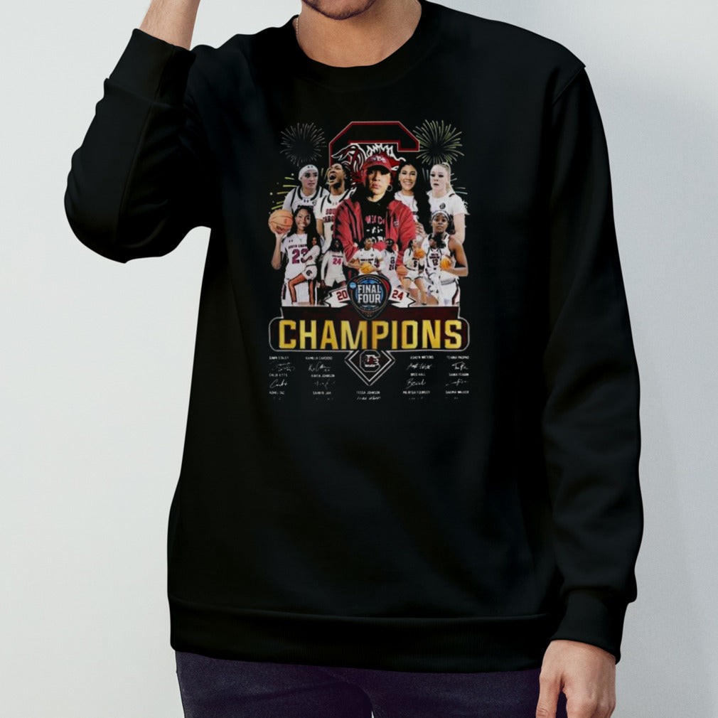 2024 Womens Final Four Champions South Carolina Gamecocks T-Shirts