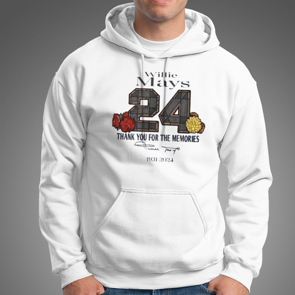 24 Willie Mays Rip 1931-2024 Thank You For The Memories signature Shirt