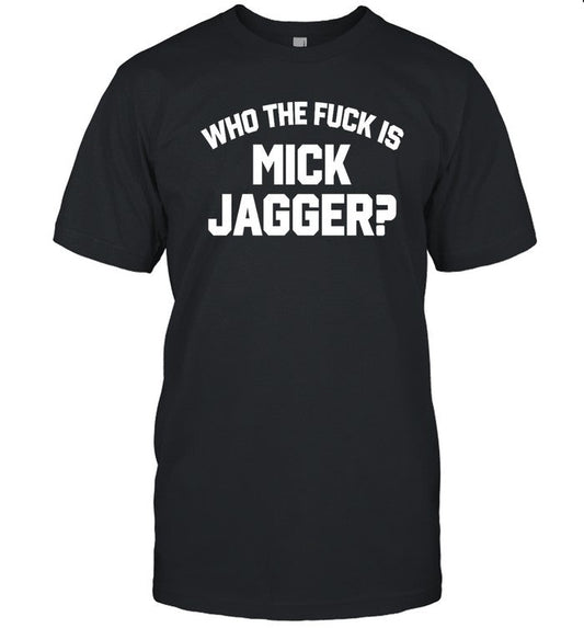 Keith Richards Wearing Who The Duck Is Mick Jagger Shirt